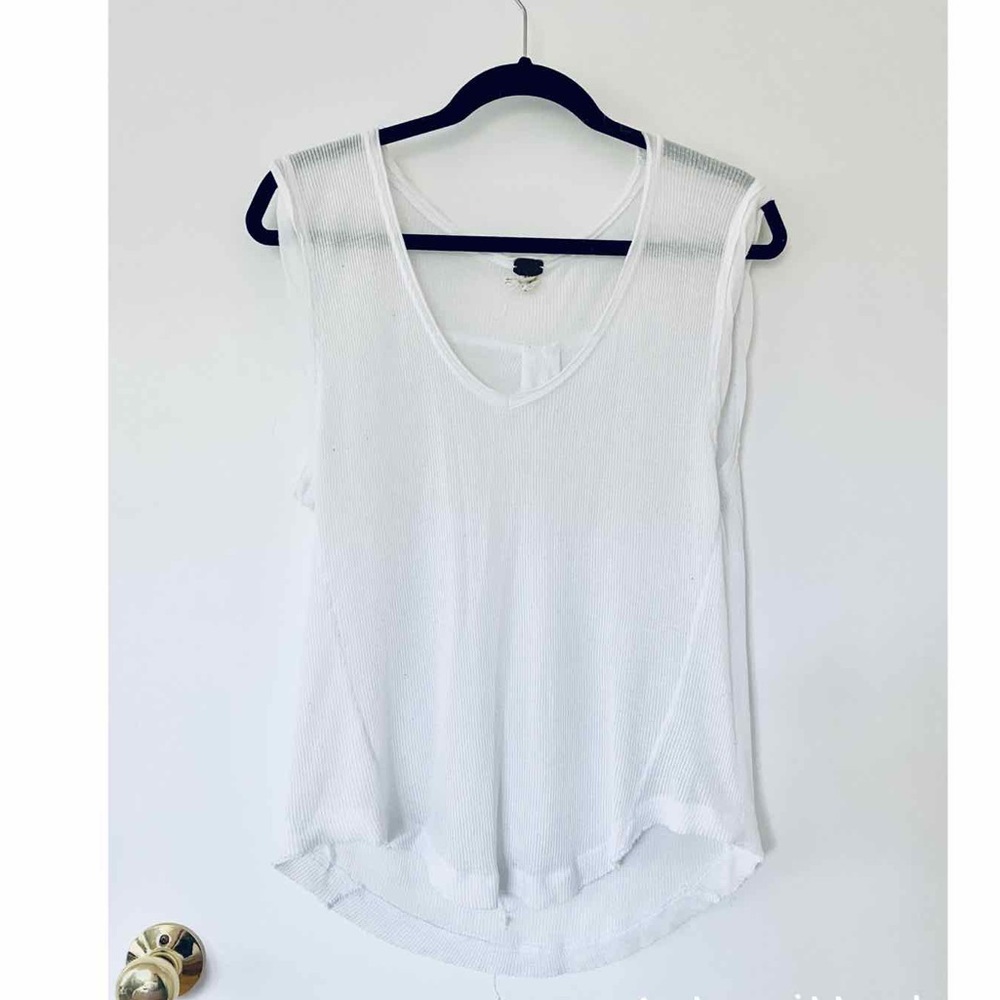Free People White Tank Top Size XS